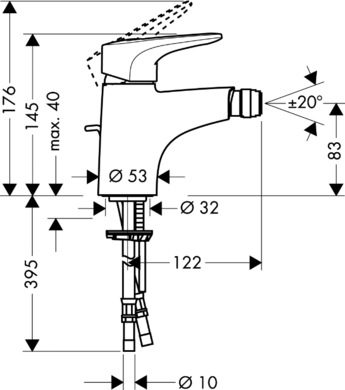 HANSGROHE Мetropol E смеситель для биде 14270000