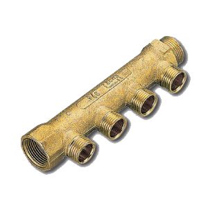 TIEMME коллектор 1" НР 1/2(никель), 4 отвода 1910031/1924N060404
