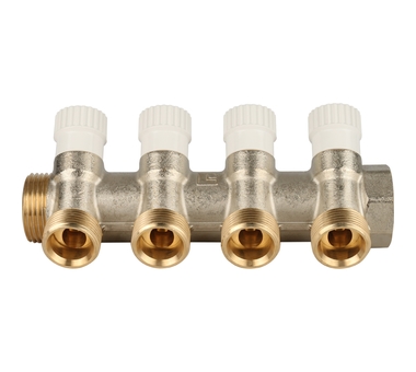 STOUT Коллектор распределительный 1", 4 отвода 3/4" ЕК SMB 6851 013404