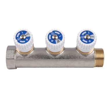 STOUT Коллектор распределительный 3/4", 3 отвода 1/2" SMB 6851 341203