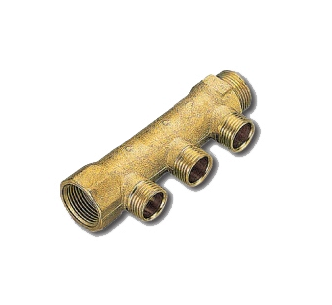 TIEMME Коллектор 1" с 3 отводами НР 1/2 никель 1910032/1923N060403
