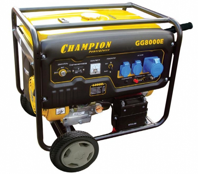 CHAMPION GG8000E Бензиновый генератор открытого типа