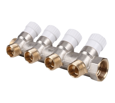 STOUT Коллектор распределительный 3/4", 4 отвода 1/2" SMB 6851 341204