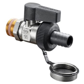 Oventrop Optiflex шаровой кран Ду15,1/2"НР,латунь,никелир.с завинч. штуцером Арт 1033354