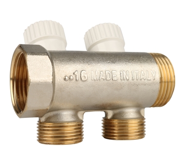 STOUT Коллектор распределительный 1", 2 отвода 3/4"ЕК SMB 6851 013402