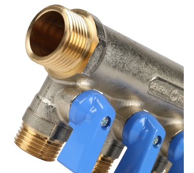 STOUT Коллектор с шаровыми кранами 3/4", 4 отвода 1/2" SMB 6201 341204