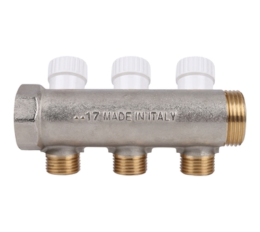 STOUT Коллектор распределительный 1", 3 отвода 3/4"ЕК SMB 6851 013403