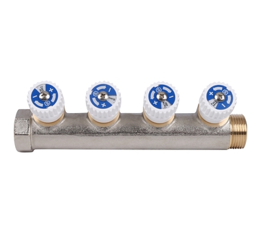 STOUT Коллектор распределительный 3/4", 4 отвода 1/2" SMB 6851 341204
