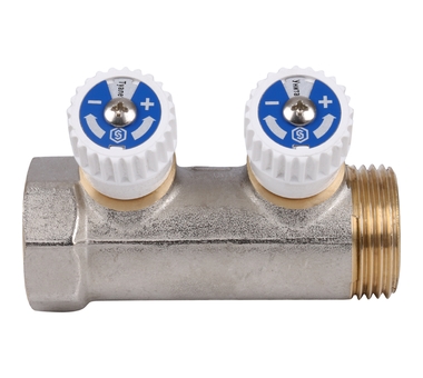 STOUT Коллектор распределительный 1", 2 отвода 1/2" SMB 6851 011202