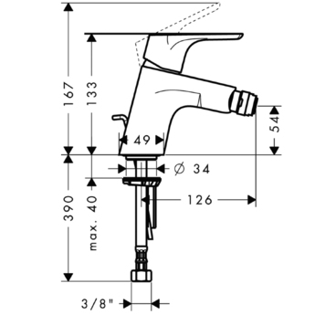HANSGROHE Focus E смеситель для биде 31920000