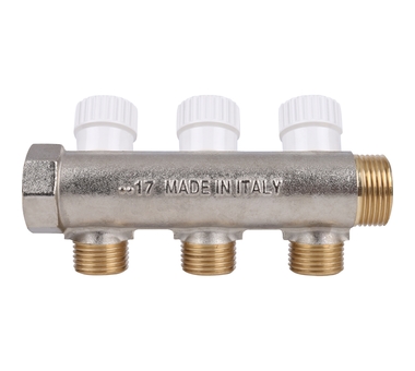 STOUT Коллектор распределительный 3/4", 3 отвода 1/2" SMB 6851 341203