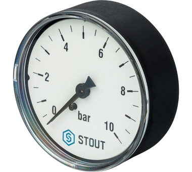 STOUT Манометр аксиальный. Корпус Dn 63 мм 1/4" SIM-0009-631008