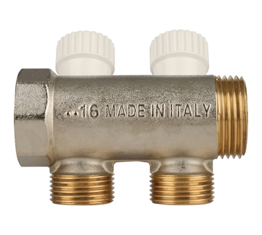 STOUT Коллектор распределительный 1", 2 отвода 3/4"ЕК SMB 6851 013402