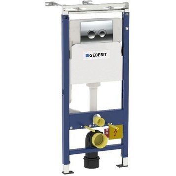 Комплект Geberit Duofix Платтенбау 458.122.21.1 UP100 для подвесного унитаза, H112, с клавишей Delta