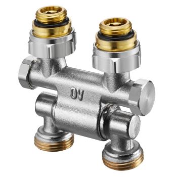 Oventrop Multiflex F ZB-запор.-присоед. повор.,1/2"НРx3/4"НР.Арт 1015781