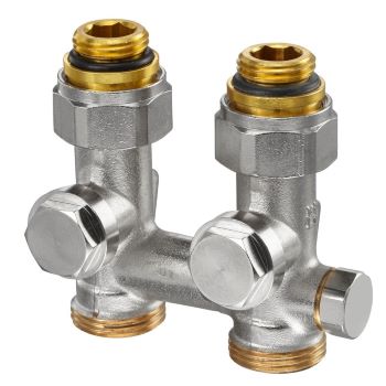 Oventrop Multiflex V CE-запорно-присоед. 1/2"НР x 3/4"НР, из латуни, никелир., для опорожн.Арт 10163