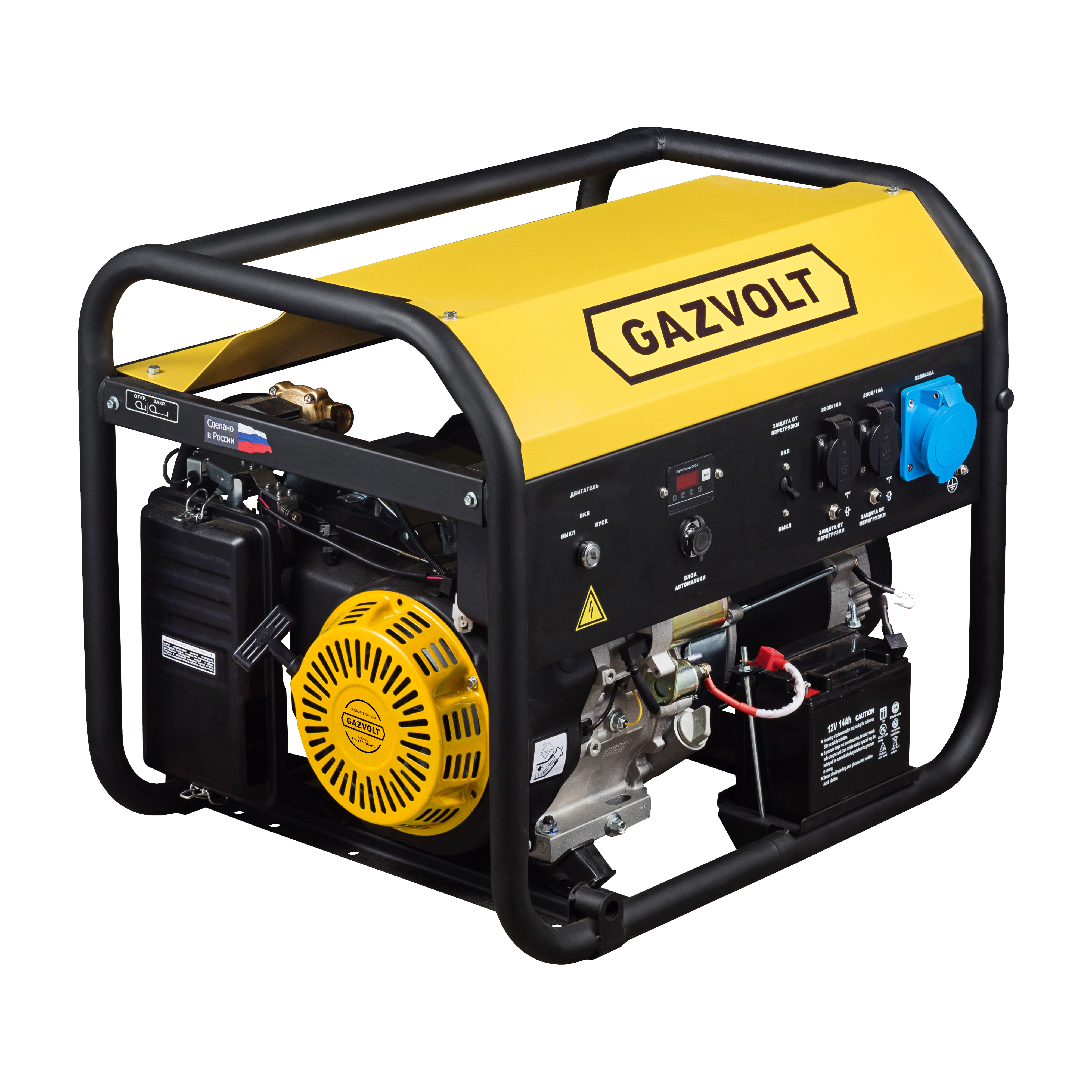 Gazvolt Standard 6250 A SE 01 Газовый генератор (на раме)