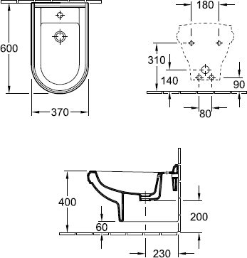 Villeroy&Boch HOMMAGE биде подвесное (7441 80 R1)