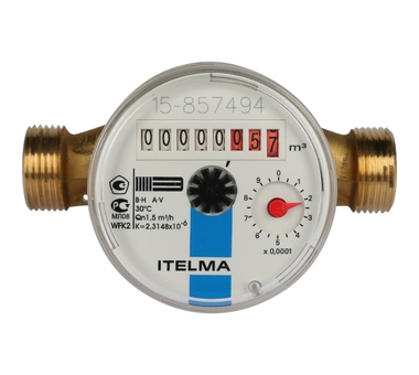 ITELMA Счетчик холодной воды WFK20.D110 Ду=15мм, L=110мм(Артикул 48685)