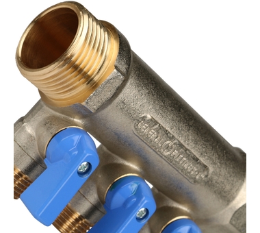 STOUT Коллектор с шаровыми кранами 1", 3 отвода 1/2" SMB 6201 011203