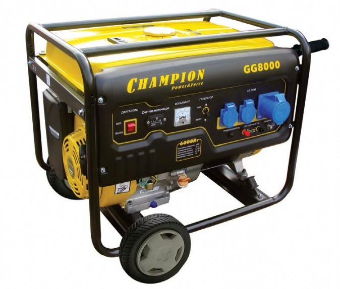 CHAMPION GG8000 Бензиновый генератор открытого типа