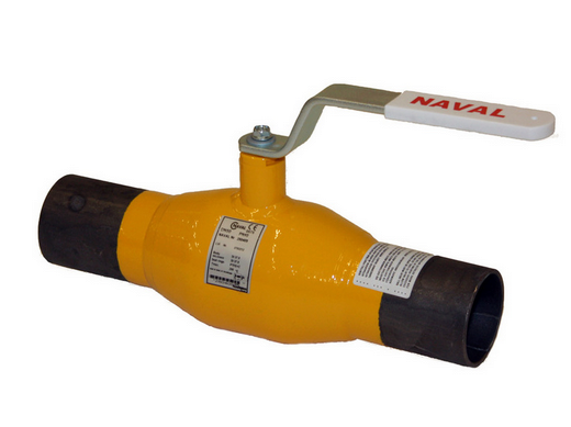 Naval DN 80 PN 25  Кран шаровой стальной сварной для газа