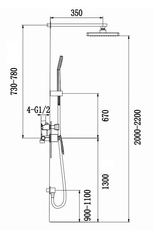 Душевая система Timo Helmi SX-4069 SM 412