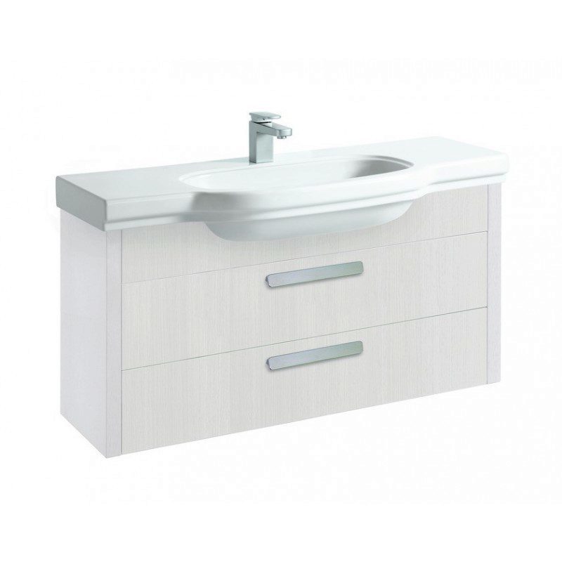 Тумба для раковины Laufen LB3 122x37 см 2 ящика белый 4.3613.2.068.560.1