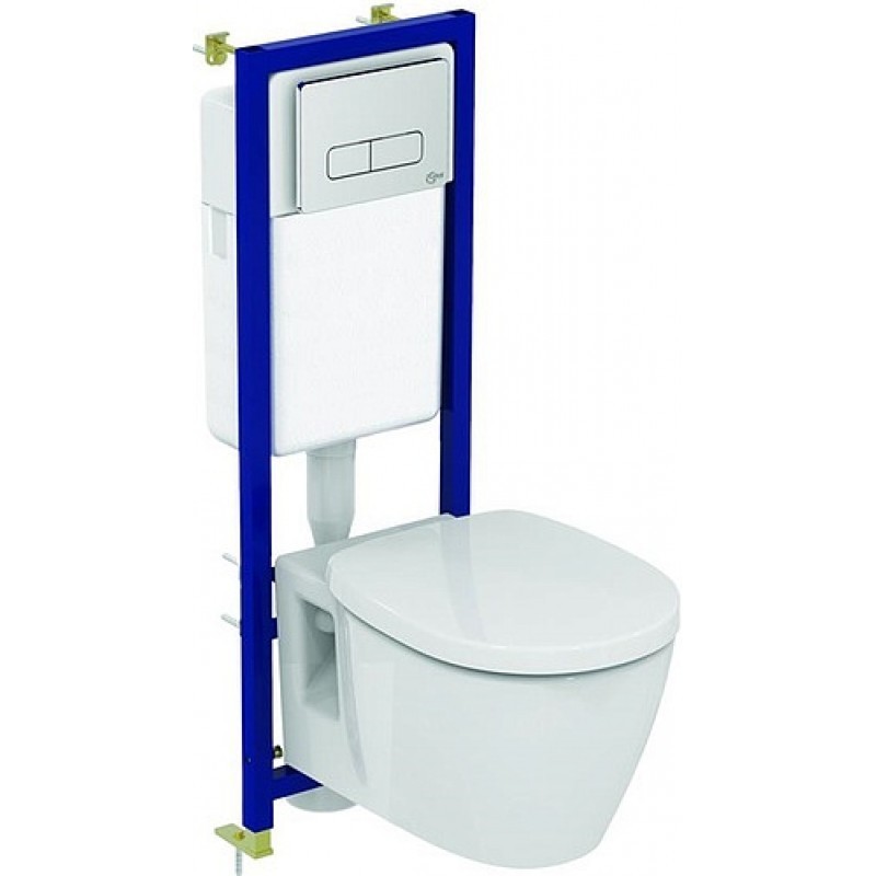 Ideal Standard Connect Инсталляция ( подвесной унитаз + крышка сиденье soft close) W880101