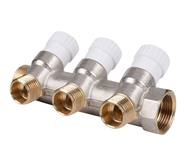 STOUT Коллектор распределительный 3/4", 3 отвода 1/2" SMB 6851 341203