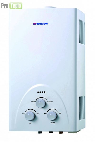 Водонагреватель газовый проточный EDISSON S 20 D white