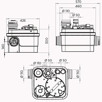 SFA SANICUBIC 1 WP NM (IP68) Канализационная насосная станция