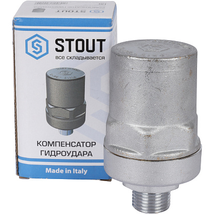 STOUT Компенсатор гидроудара, нар.р., 1/2", покрытие - хром SVS-1014-000015