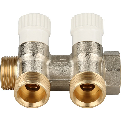 STOUT Коллектор распределительный 3/4", 2 отвода 3/4"ЕК SMB 6851 343402