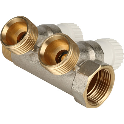 STOUT Коллектор распределительный 3/4", 2 отвода 3/4"ЕК SMB 6851 343402