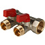 STOUT Коллектор с шаровыми кранами 3/4", 2 отвода 1/2" SMB 6200 341202