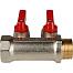 STOUT Коллектор с шаровыми кранами 1", 2 отвода 1/2" SMB 6200 011202