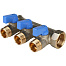 STOUT Коллектор с шаровыми кранами 3/4", 3 отвода 1/2" SMB 6201 341203