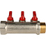 STOUT Коллектор с шаровыми кранами 1", 3 отвода 1/2" SMB 6200 011203