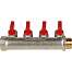 STOUT Коллектор с шаровыми кранами 3/4", 4 отвода 1/2" SMB 6200 341204