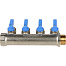 STOUT Коллектор с шаровыми кранами 3/4", 4 отвода 1/2" SMB 6201 341204