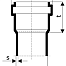 Ostendorf 75 х 1000 Труба раструбная HTEM (серая) 113040