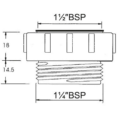 McAlpine Переходный элемент 1 1/4" НР х 1 1/2" ВР HC54