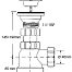 McAlpine Сифон бутылочный (1 1/2''х40мм) с выпуском MRSK2
