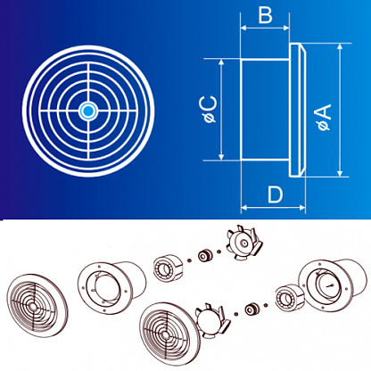 MMotors JSC MM 100/60 Бытовой вентилятор (сверхтонкий/круглый)(1916)