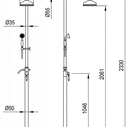 Timo ARISA SX-5000/00 chrome душевая стойка