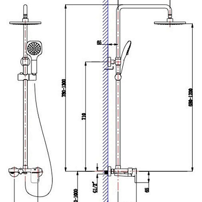 Timo LOTTA-THERMO SX-2610 white душевая стойка