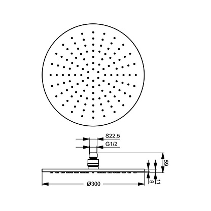 Верхний душ Ideal Standard IdealRain B9443AA