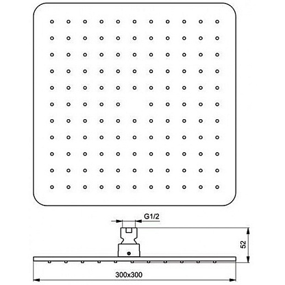 Верхний душ Ideal Standard IdealRain Cube B0025AA