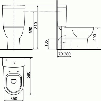 JIKA MIO чаша унитаза напольного (2371.6.000.000.1)